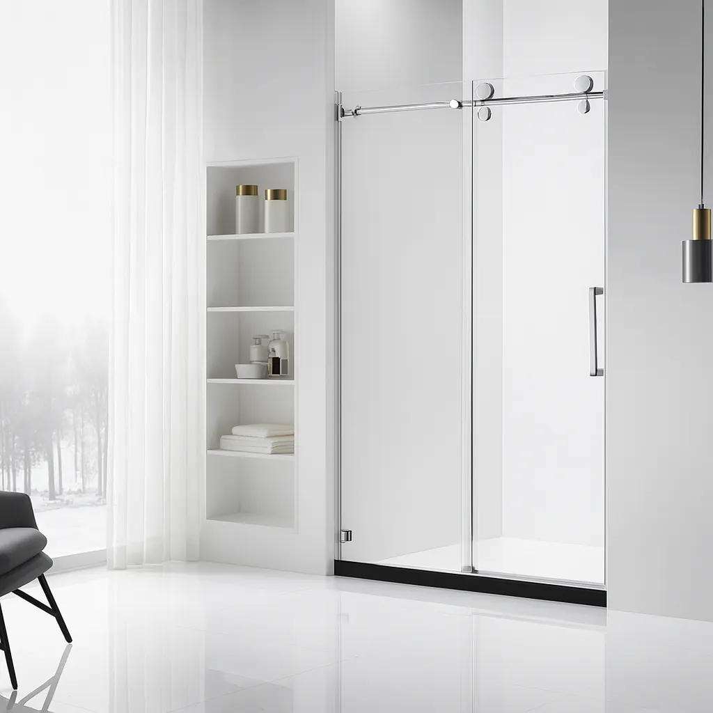 Item: Frameless hinge shower enclosure
