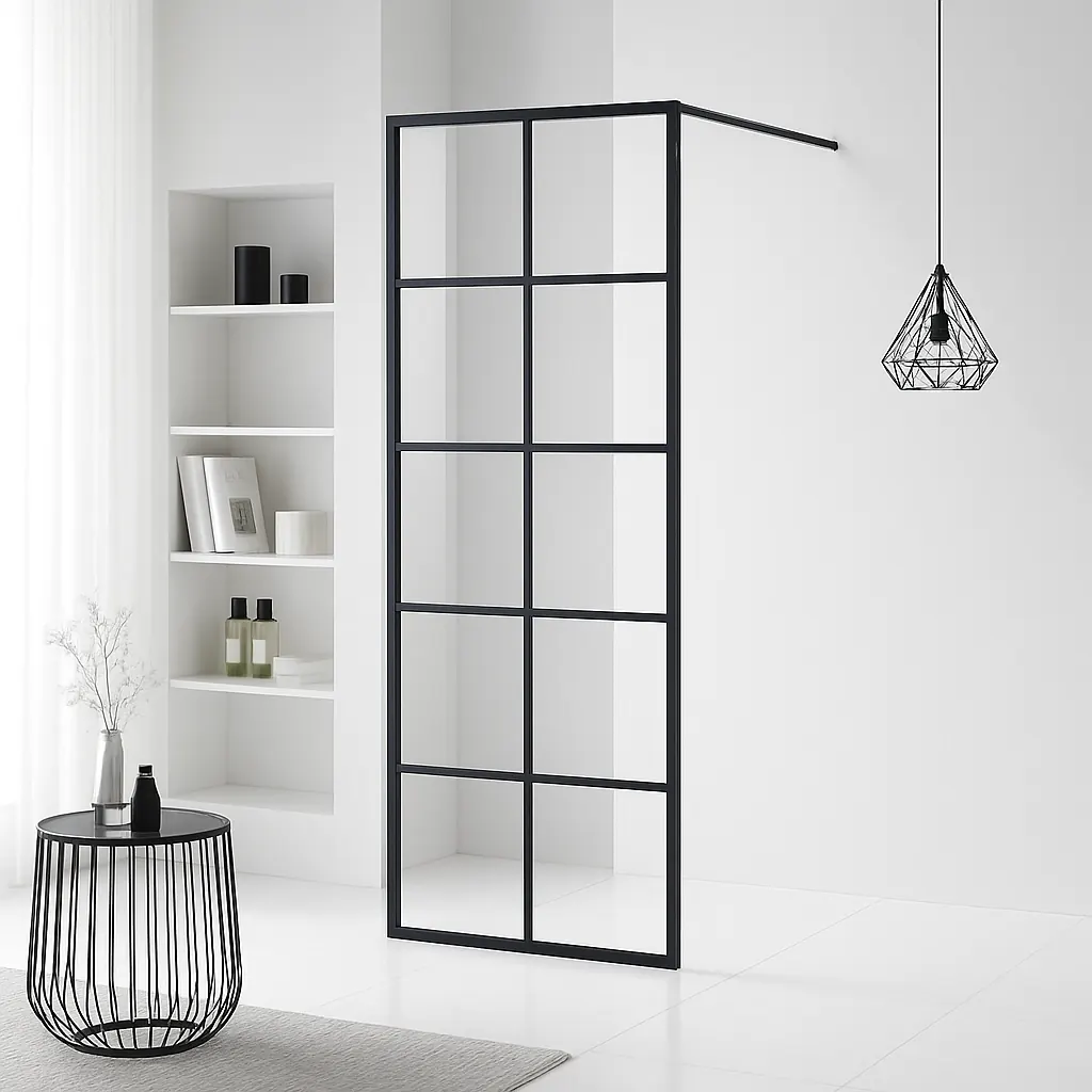 Item: Frameless sliding shower enclosure